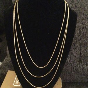 🔥🔥18K Yellow Gold Necklace Set in 18, 20, and 22 inches🔥🔥🔥🔥